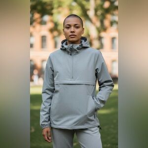 Men's Light Gray Windbreaker Jacket